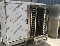 陝西午夜视频免费在线观看設備廠家告訴你隧道式大型推車蒸櫃的特點